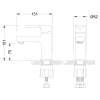 Смеситель Lemark Aura LM0606C для умывальника монолитный, хром