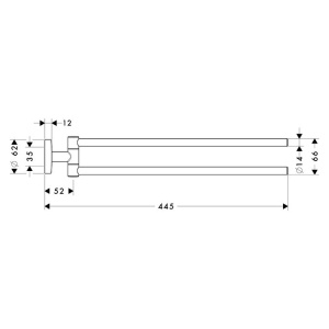 40512000 HG Полотенцедержатель двойной Hansgrohe Logis 