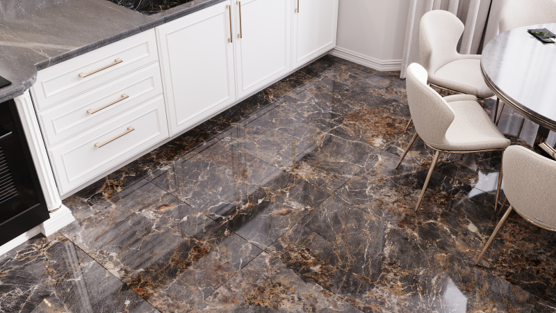 Керамогранит Amazonite Black High glossy 60*120