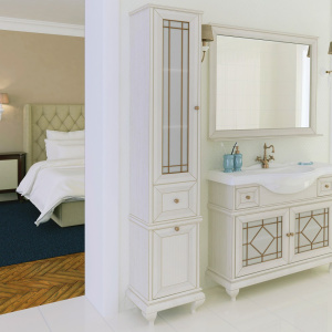 БЕАТРИЧЕ шкаф-колонна левый слоновая кость с патиной