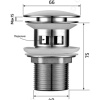Донный клапан для раковины хром с переливом Gid CH100-1