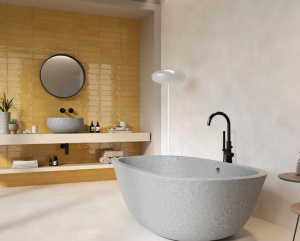 Керамогранит Rin. Resin Ambra Brick Murano 7,5*30
