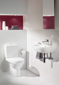 Раковина Villeroy & Boch, O'NOVO, ширина 5500мм, глубина 450мм, высота 180мм, подвесной, отверстие для смес-я одно, перелив-есть, тип перелива-открыты