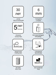 Душевой уголок Blix XP2CP4 -90 R 500 блестящий + Транспарент