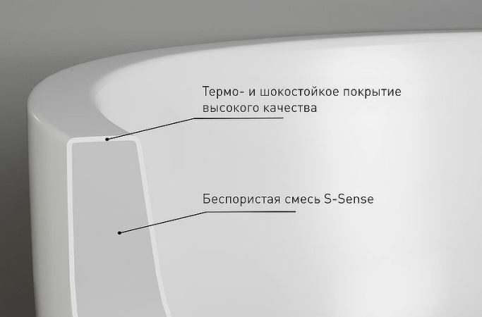 CALLISTA 104. Раковина из камня 1101104G, Saperit Белый глянец 