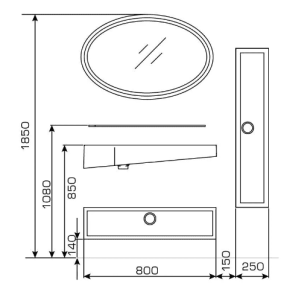 ELT800 31 Г Тумба с ящиком зеленый , без раковины