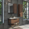 COMFORTY. Тумба-умывальник "Бонн-75" дуб темный с раковиной COMFORTY 75E белая