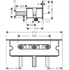 26456400 HG FixFit Шланговое подсоединение с держателем Porter 300 и полкой