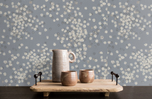 Обои Euro Decor Герда, винил на флизелиновой основе, 1,06*10,05м, Синий мотив