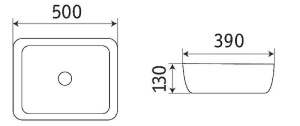 Раковина для ванной 2105B (78109B) черная глянцевая