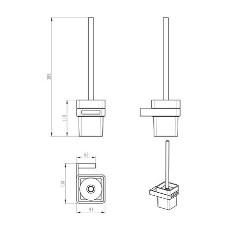 Ерш  подвесной MattWhite серия Q	10954-MW