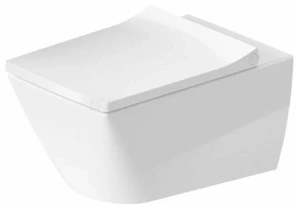 Унитаз, Duravit, Viu, безободковый (с открытым смывным краем), тип установки-подвесной, ширина, мм-370, глубина, мм-570, высота, мм-360, форма чаши-пр