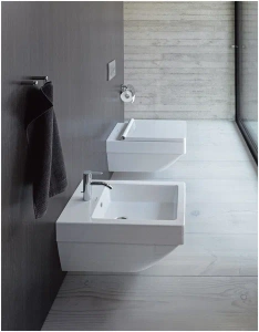 Vero Air Duravit биде подвесное с 1 отв под смеситель, 370х570мм, белый