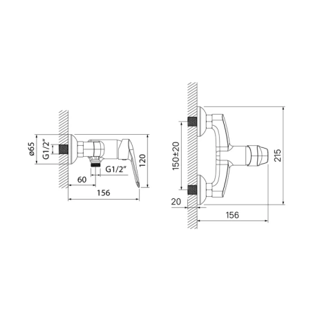 Смеситель для душа Torr IDDIS TORSB00I03
