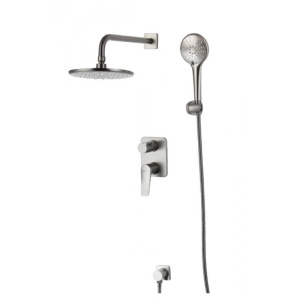 Смеситель Lemark Bronx LM3729GM для душа встраиваемый с дополнительной 3-функц. лейкой, графит