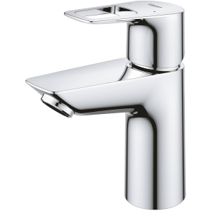 23337001 GROHE BauLoop Смеситель для раковины с ограничителем температуры, гладкий корпус, размер S, хром 