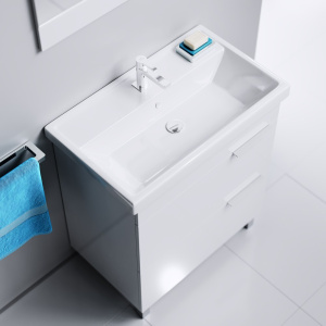 БРИГ 75 Тумба на ножках, два ящика с умывальниками QUADRO 75/ГГРАНД 75 (Ш75хВ85,5хГ47)