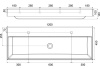 Умывальник NATURAL DUO 1200 без перелива