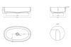 Раковина Salini LUCE 700х400х155 S-Stone, матовый 110721M