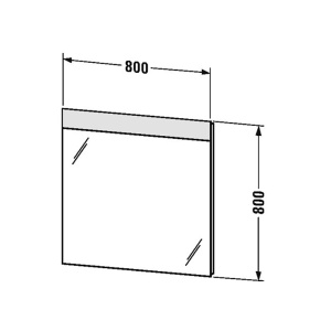 Зеркало, Duravit, Durastyle, ширина, мм-800, глубина, мм-40, высота, мм-800, тип установки-настенный, подсветка-есть, тип освещения-светодиодный димме