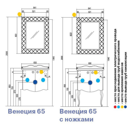 ВЕНЕЦИЯ Ножки к мебели фигурные черные (2шт)