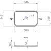 CALLISTA 104. Раковина из камня 1101104G, Saperit Белый глянец 