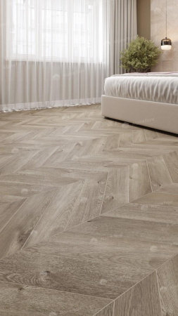Alpine Floor LVT Дуб Натуральный Отбеленный Chevron 555×127×2,5 мм (1.974м2), 28шт (14А+14B)