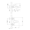 Смеситель Lemark Point LM0314C для ванны, с коротким изливом, хром