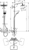 27630000 HG Croma E 280 1jet Душевая система Showerpipe с термостатом для душа, хром