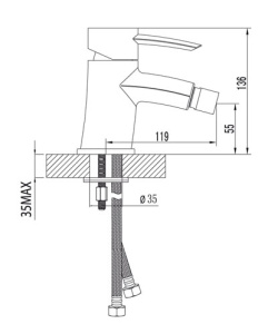 Смеситель Lemark Atlantiss LM3208C для биде