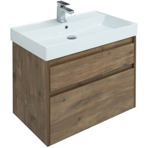 Тумба для раковины Aquanet Nova Lite 75 (2 ящ.) дуб рустикальный (доп. раковина Латина 75)