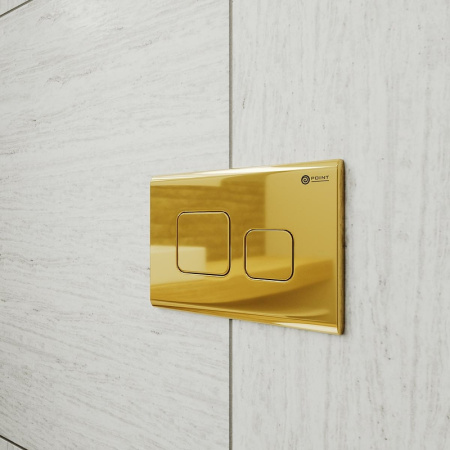 Клавиша смыва Point Афина PN44041G для инсталляции, золото