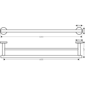 41712000 HG Logis Universal двойной держатель для банных полотенец
