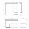 COMFORTY Тумба-умывальник "Турин-75" дуб белый с раковиной COMFORTY 75E