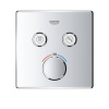 29124000 Внешняя часть термостатического смесителя на 2 выхода GROHE Grohtherm SmartControl, хром 