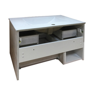 COMFORTY Тумба-умывальник "Турин-75" дуб белый с раковиной COMFORTY 75E