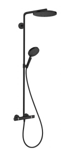 Душевая колонна Hansgrohe Raindance Select S Showerpipe 240 1 jet with PowderRain, черный матовый (27633670)
