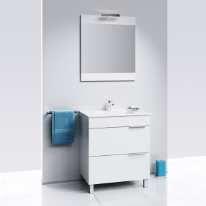 БРИГ 75 Тумба на ножках, два ящика с умывальниками QUADRO 75/ГГРАНД 75 (Ш75хВ85,5хГ47)