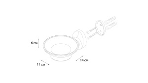 FX-21808 Europa Мыльница стекло
