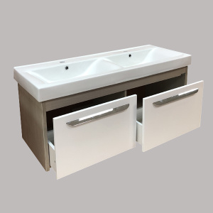 COMFORTY Тумба-умывальник "Твикс-120П" сосна лоредо с раковиной COMFORTY 8112