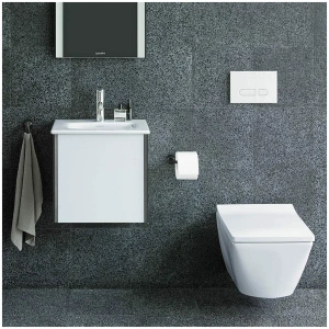 Унитаз, Duravit, Viu, безободковый (с открытым смывным краем), тип установки-подвесной, ширина, мм-370, глубина, мм-570, высота, мм-360, форма чаши-пр