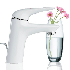 33558LS3 Смеситель для раковины GROHE Eurostyle new с донным клапаном, белая луна