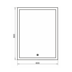 COMFORTY Зеркало "Гиацинт 60" LED-подсветка, сенсор 600*800 00-00000699CF