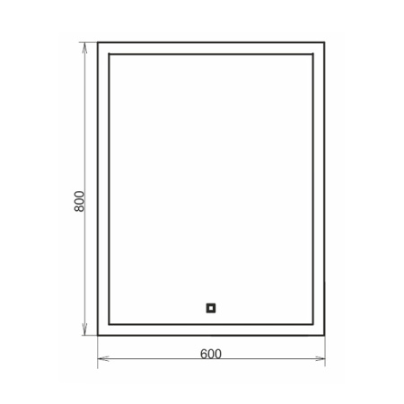 COMFORTY Зеркало "Гиацинт 60" LED-подсветка, сенсор 600*800 00-00000699CF