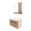 COMFORTY Тумба-умывальник "Рига-80" дуб сонома с раковиной COMFORTY 9335-80