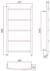 ЭПС СТИЛЬЕ "Формат 40 П" 800х400 (5) Г16 (63.6 Вт)