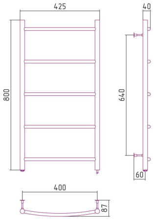 ЭПС СТИЛЬЕ "Формат 40 П" 800х400 (5) Г16 (63.6 Вт)