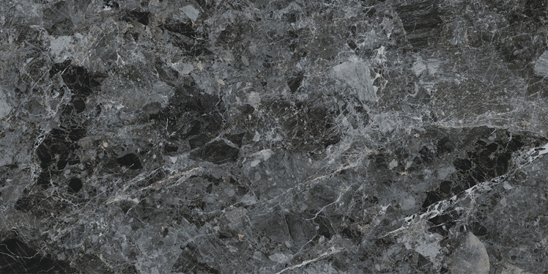 Керамогранит K948087LPR01VTER MarbleS Бреча Черный Лаппато R9 60*120