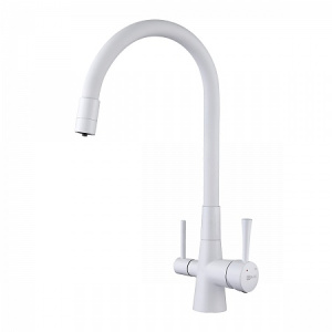 Смеситель Lemark Comfort LM3075W для кухни с подключением к фильтру с питьевой водой, белый