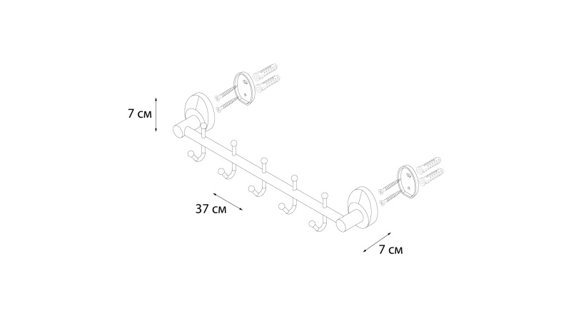 FX-21805-5 Europa Планка 5 крючков